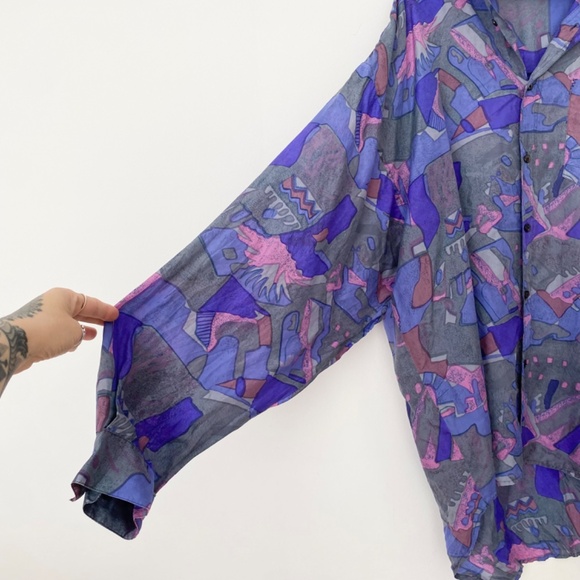 Vintage enrico Pazzi silk shirt - Picture 5 of 6